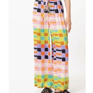 FRNCH Multicolor Wide Leg Pants